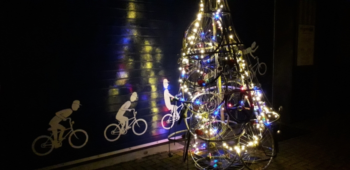 De 'Kerstboom' bij De Fietswerkplaats