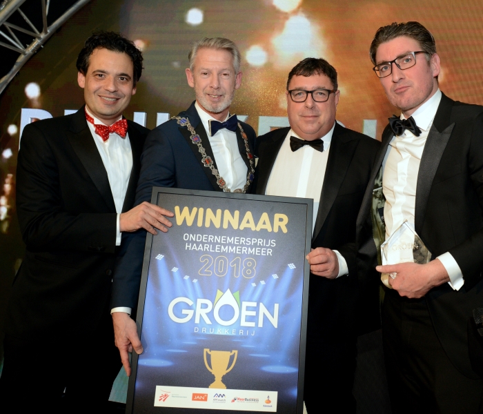 Vlnr: Adam Elzakalai, Onno Hoes, Gerco Tolsma en Bernd Groen