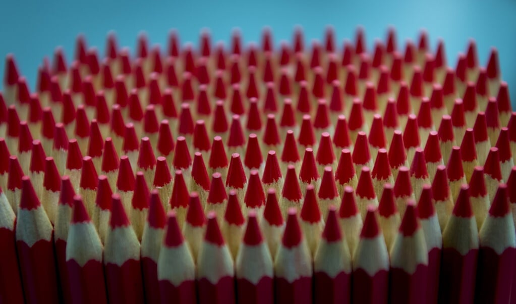 Rode potloden voor de verkiezingen.