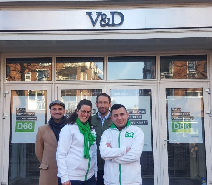 Van links naar rechts: Martijn Hassouna, Ingrid Zwaan, Luuk Ophoff en Ilhan Tekir