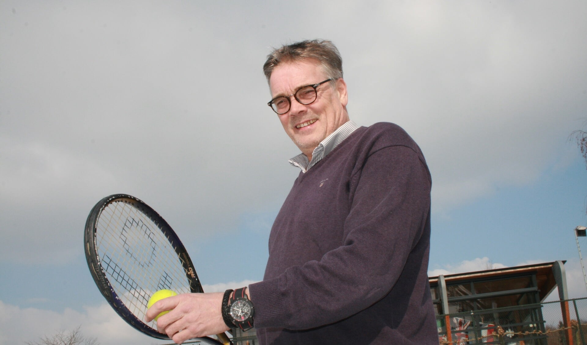 Guus Kisner is trots op 'zijn'  tennisvereniging. 