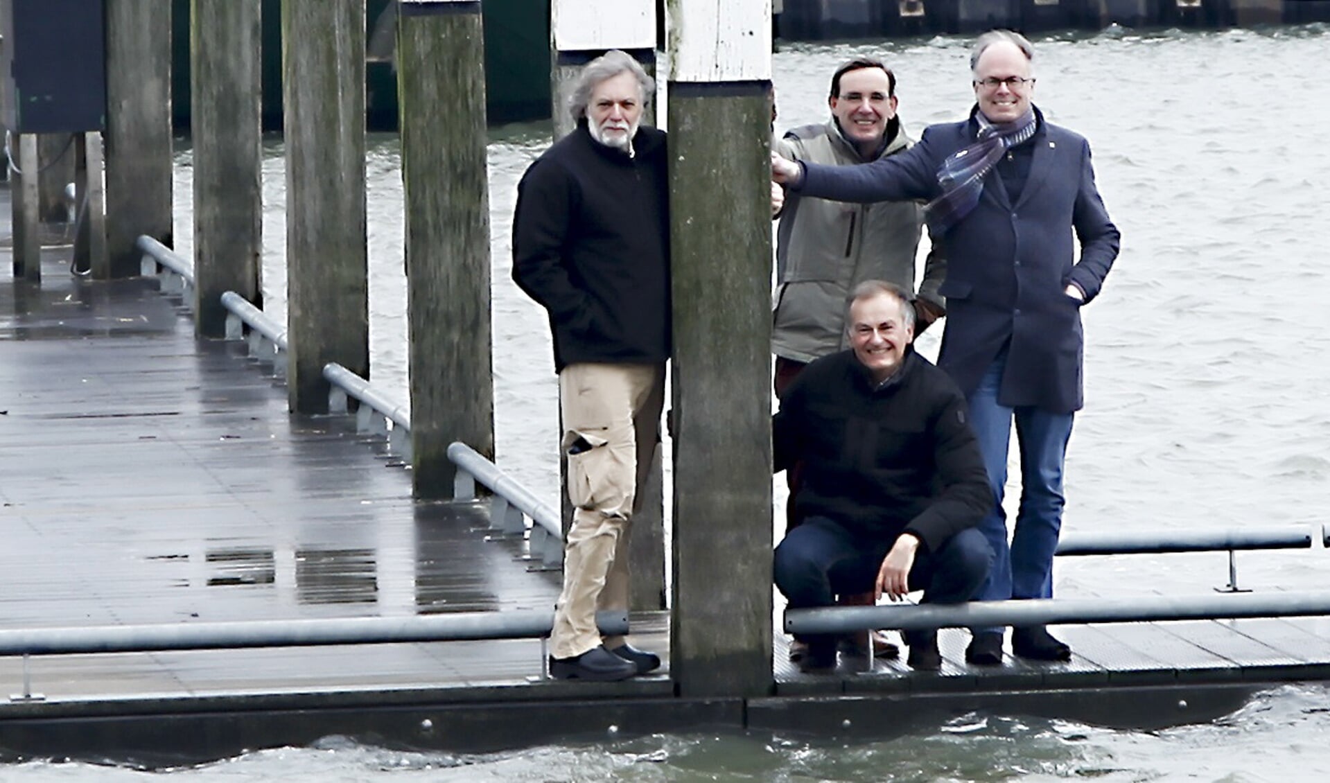 V.l.n.r.: Joop van Ditmarsch, Bernard Baakman, Rob Venselaar en Klaas IJkema