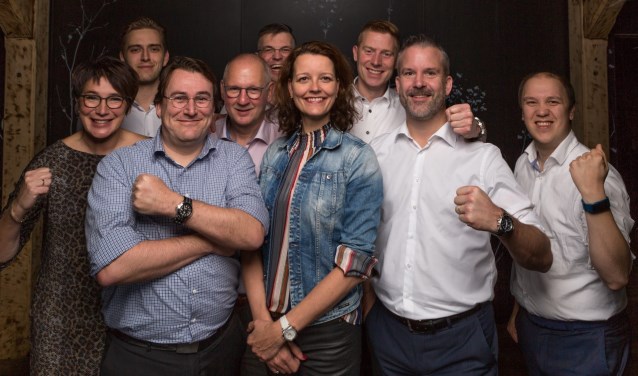 Lijsttrekker Hester Veltman met haar VVD-team.