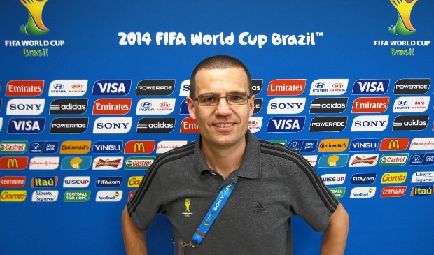<p>Sander van Roekel op een archieffoto tijdens het WK 2014 in Brazilië. </p>