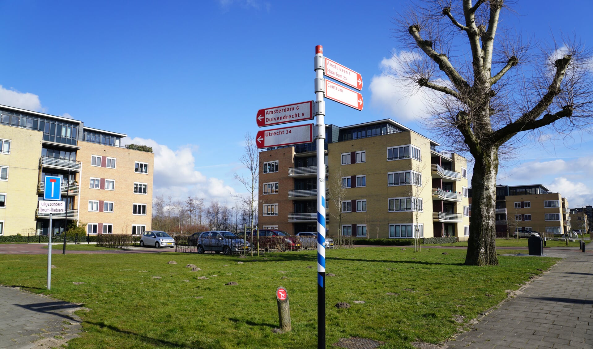 Appartementen aan de wethouder Koolhaasweg in Ouderkerk. 