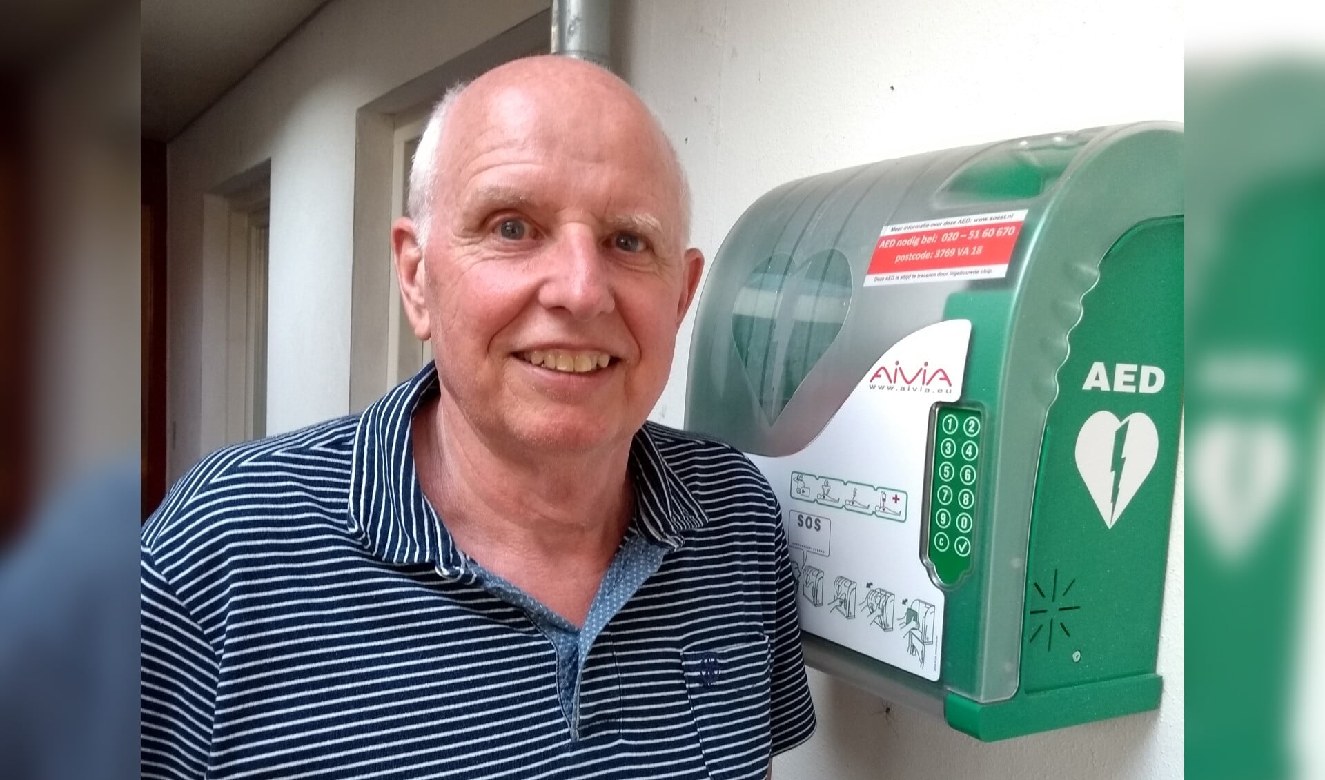 Gert Lamers heeft nog niet voldoende geld bijeen voor de aanschaf van een AED, maar gaat nog meer bronnen aanboren.