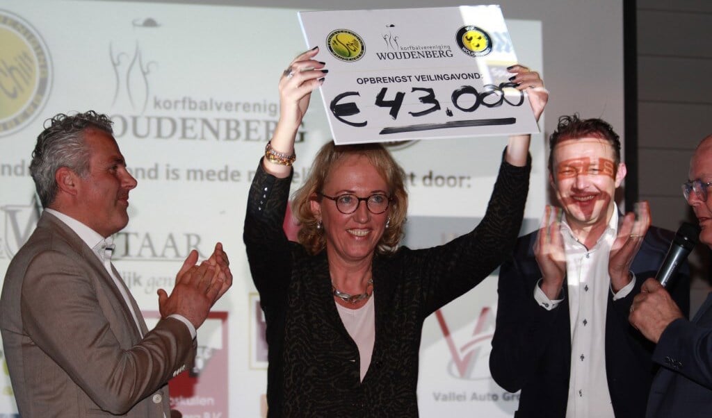 De fundraising voor drie Woudenbergse  sportverenigingen leverde 43.000  euro op.