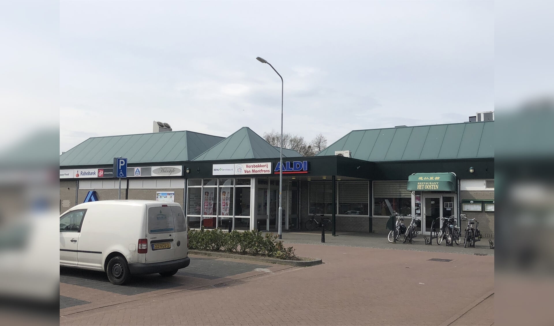 Het winkelcentrum in Paasbos