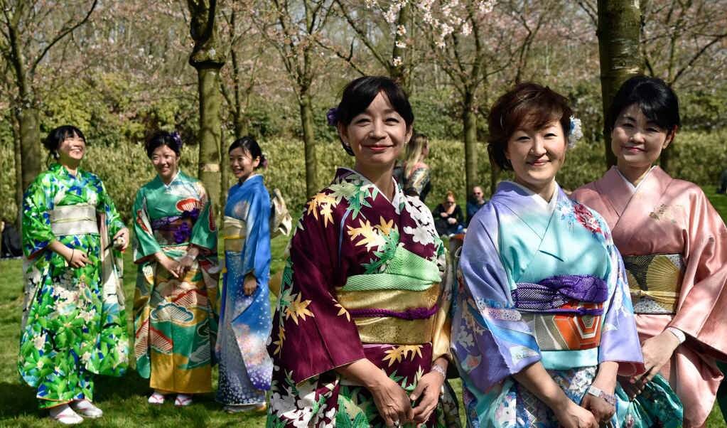De Japanse gemeenschap viert met het Kersenbloesemfestival de komst van de lente.