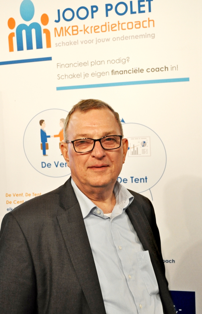 Joop Polet maakt op de Fenexpo zijn nieuwe initiatief voor hulp aan ondernemers bekend: MKB-kredietcoach Joop Polet