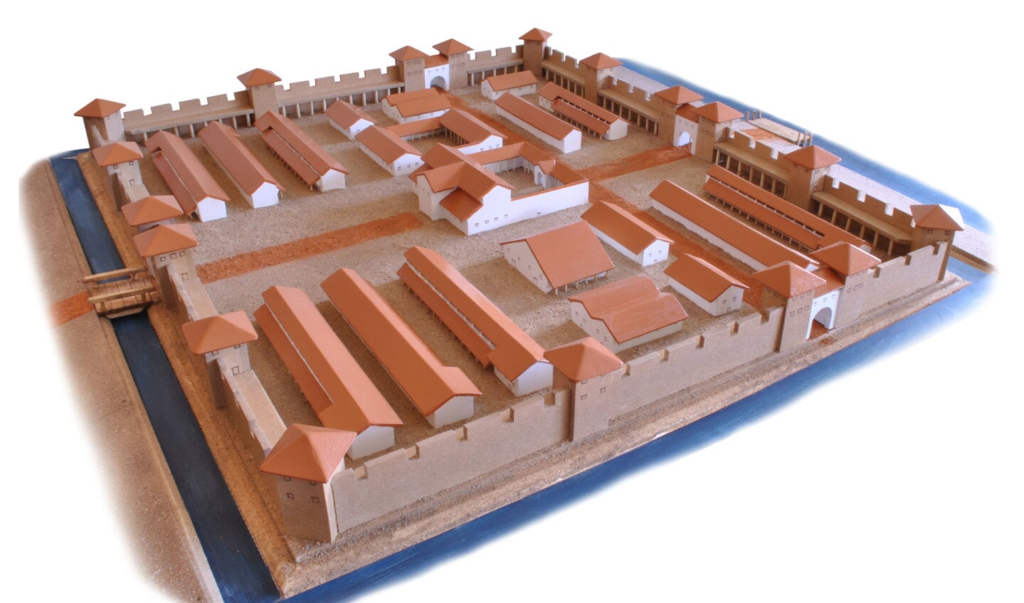  Model van het Romeinse fort Fectio (Gerard Baars)