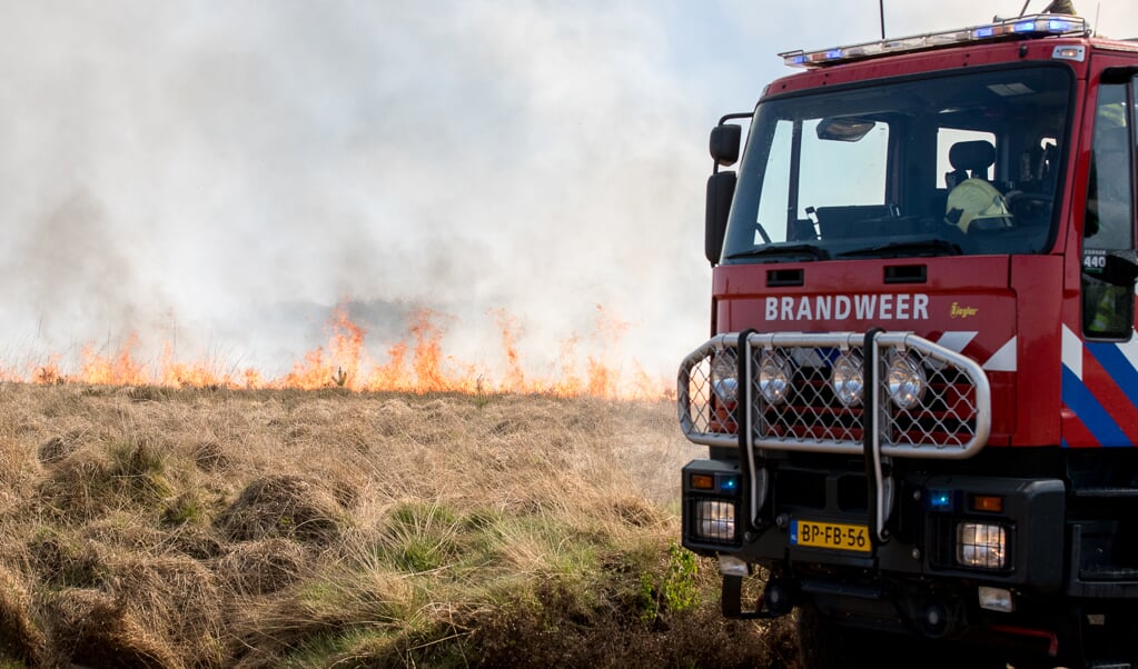 Archieffoto: Een brand op de Ginkelse Heide in 2018.