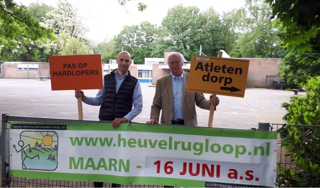Organisatoren Lennart Berkman en Evert de Boer startklaar voor Heuvelrugloop op 16 juni