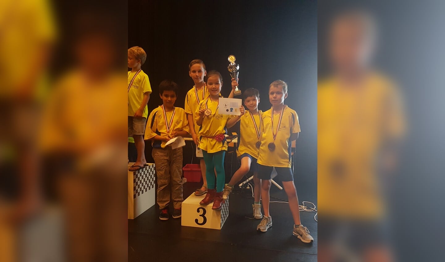 De Cirkel (Carlos,Filip,Jasmine,Justin,Christian) 3e van Nederland NK Schooldammen 2018