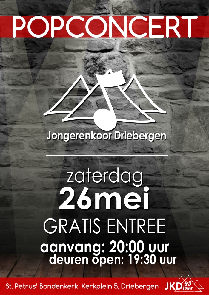 Poster van het popconcert