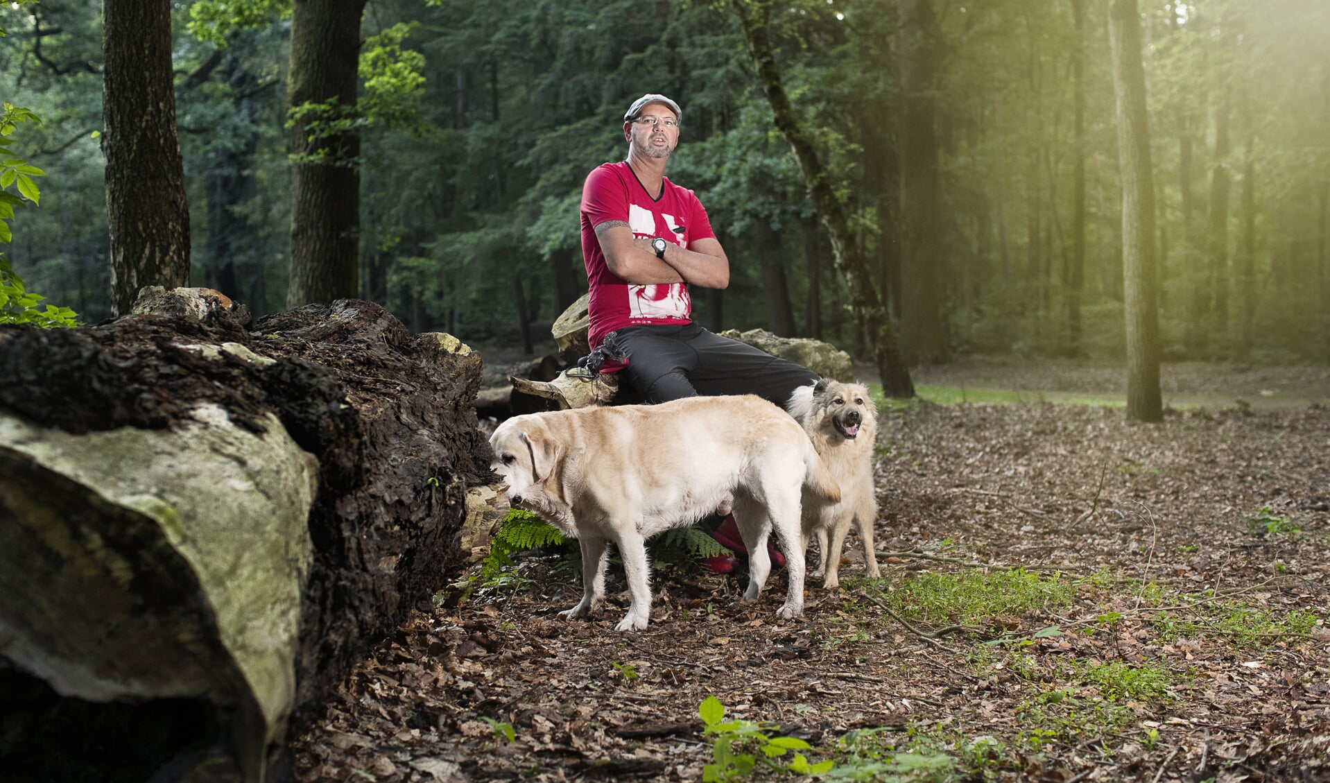 John van de Steeg: ,,Ik ga elke ochtend met de honden naar het bos.''