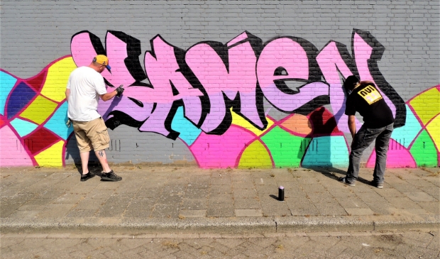 Een graffitimuur is één van de ideeën
