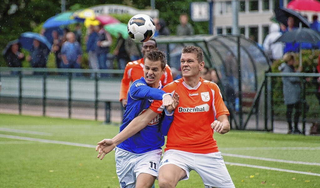 Tim van de Vis, hier op archieffoto, scoorde als enige namens VVOP tegen Go Ahead Kampen. De Voorthuizenaren verloren met 5-1.
