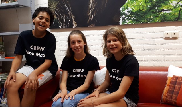 Klaar voor de Kinder Disco: Verne ter Meer (de Ladder), Bo Steijvers (de Meent) en Norah Clement (de Ladder).