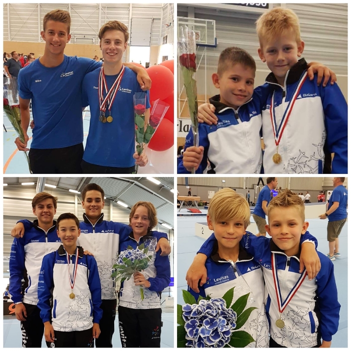 v.l.n.r. Wilco van Noord en Thom van Hemert(NK) Enzo van Wijnbergen En Nolan Meinders(NK). Mees Kooring, Julian Smith, Tycho van den Anker en Emiel Nortier(NK). Rinne Koken en Levi van Wijnbergen(NK).