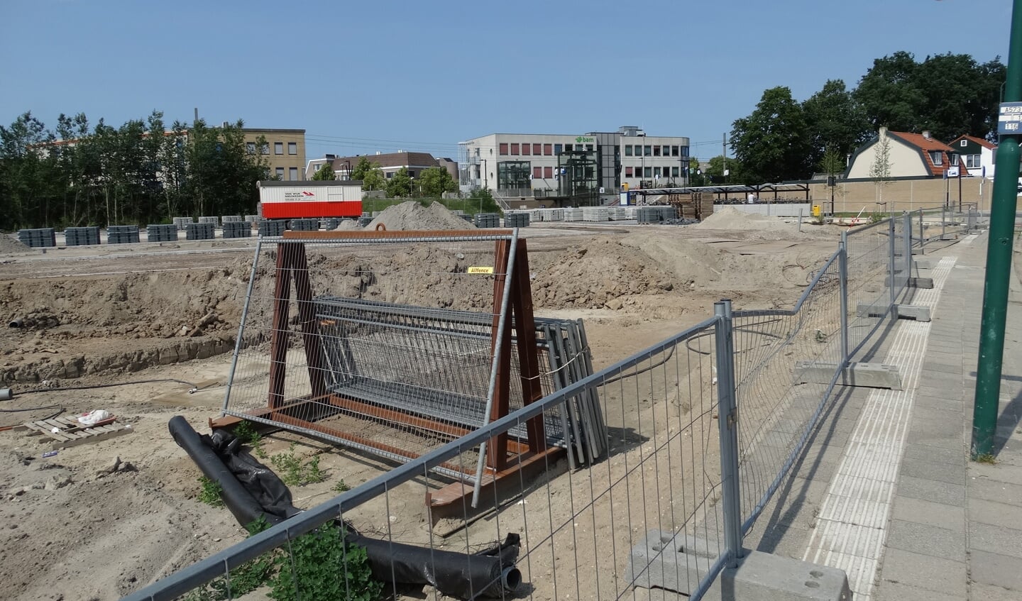 Hier de aanleg van een nieuwe parkeerplaats bij het station Bunnik