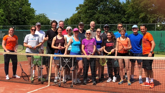 Deelnemers tennisclinic