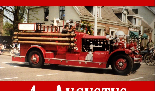 De brandweervereniging houdt een bijzondere tentoonstelling van ongeveer veertig brandweerauto's.