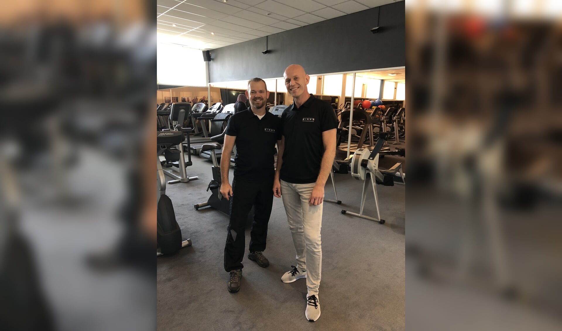 Edgar Kruyning en Maarten Pels in de grote fitnesszaal van WINNR