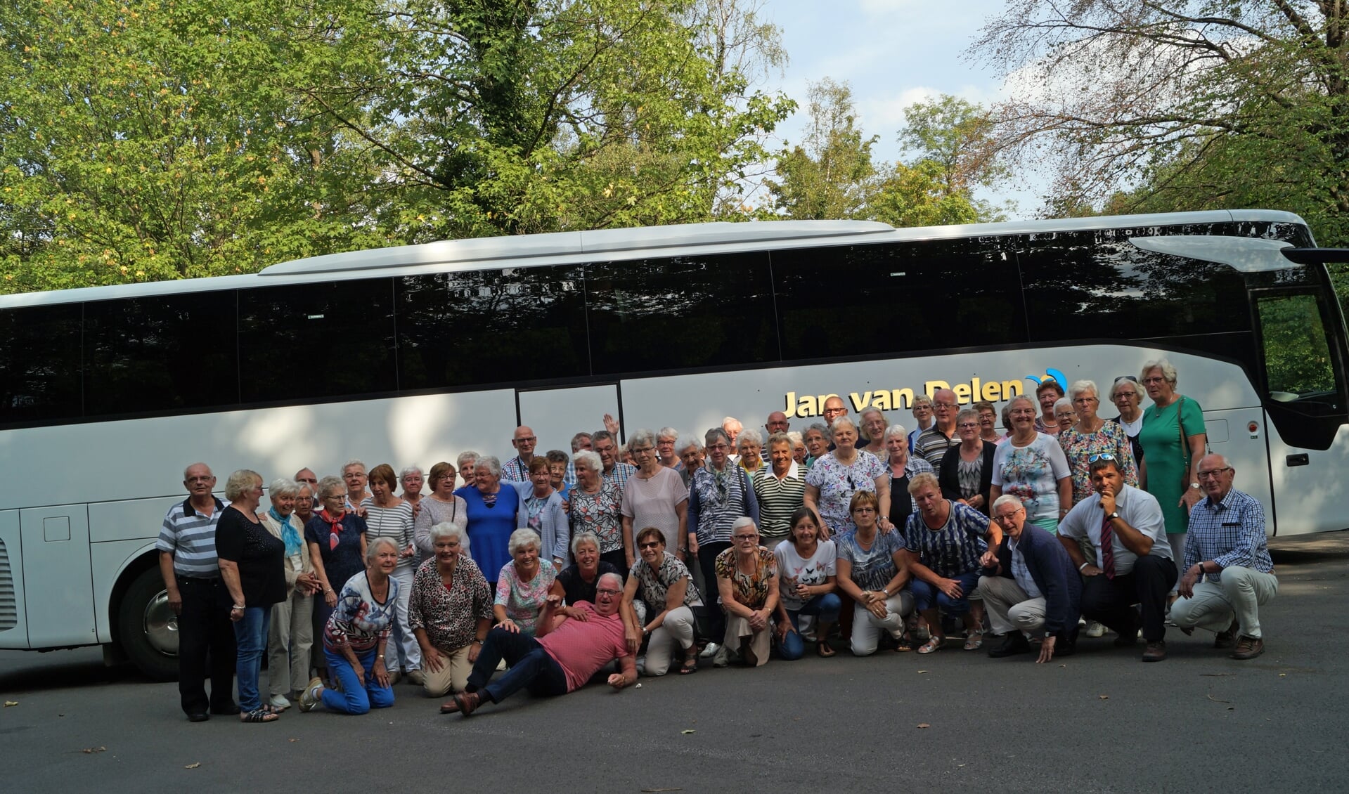 De deelnemers aan reis Senioren Belangen