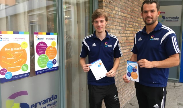 Buurtsportcoaches Maarten Hendrickx en Wesley van Gurp zijn enthousiast over de Nationale Sportweek
