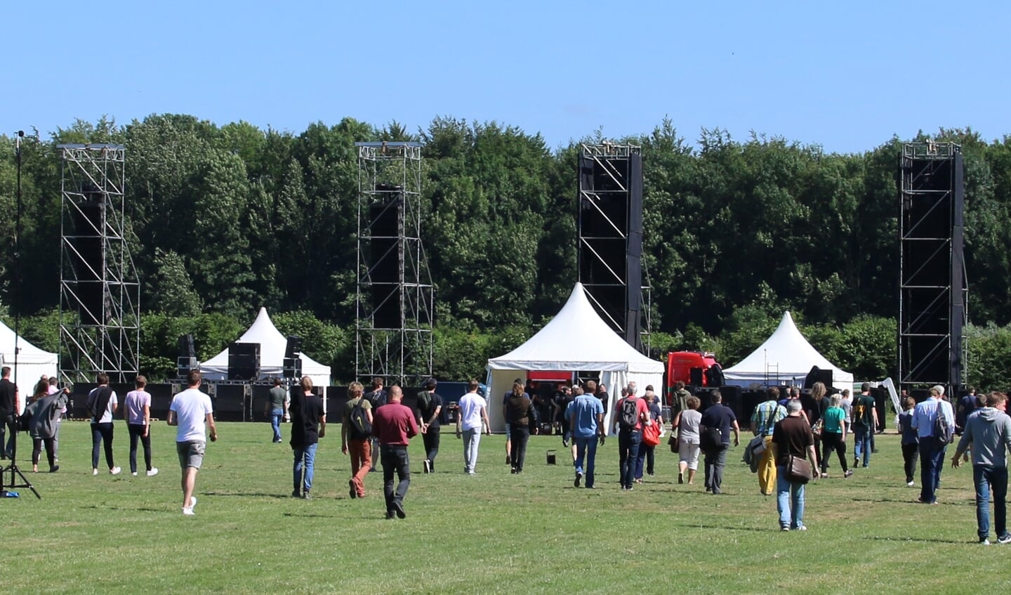 Het Land van Bosse in Amsterdamse Bos tijdens een geluidstest voor grote evenementen in 2018.