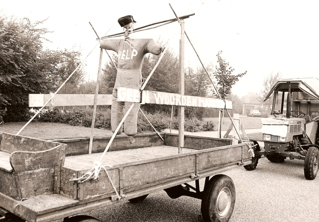 In 1974 was er een demonstratie van boeren in het centrum van Woudenberg.