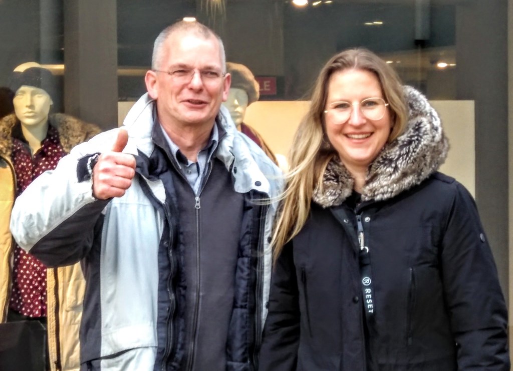 Gert van Leeuwen en Ruth van Veldhuizen van de Vereniging van Doornse Ondernemers.