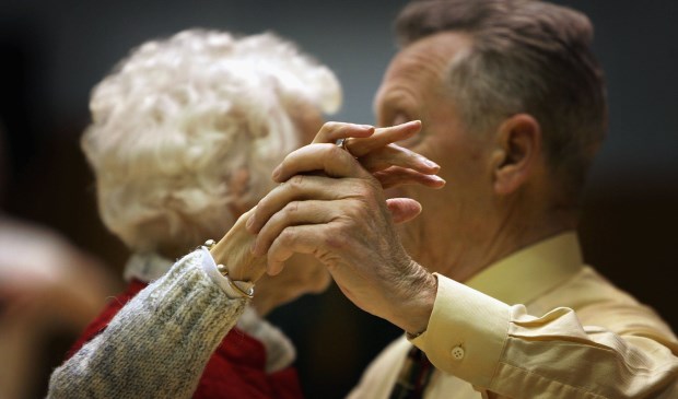 GLASGOW, UNITED KINGDOM - FEBRUARY 22: Senior Citizens take part in the Kelvinside weekly tea dance, 22 February 2005, Glasgow, Scotland. There are 11.22 million pensioners in the UK - 4.19 million men and 7.03 million women. The so called 'grey' vote will be important in the forthcoming election w