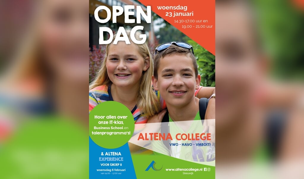 Uitnodiging Open Dag Altena College