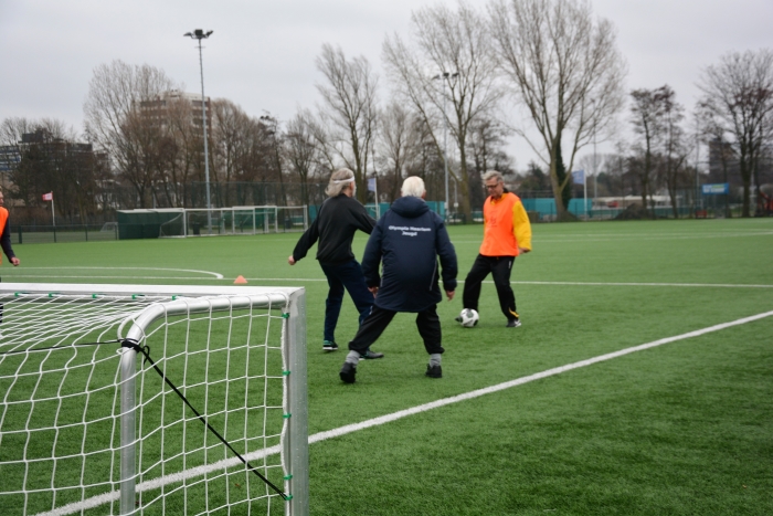 Actie tijdens Walking Football
