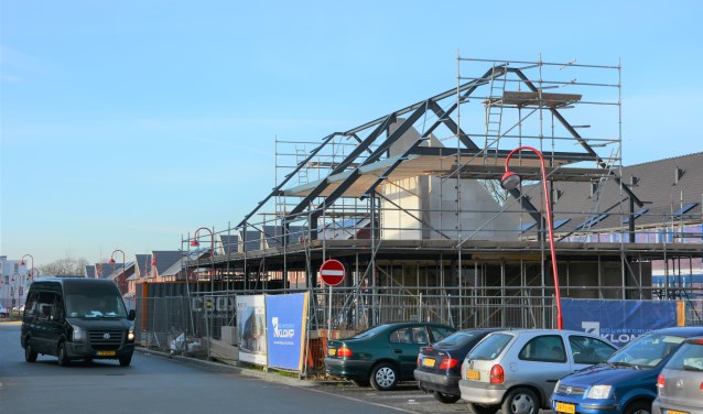 De nieuwe snackbar in Eilanden-Oost is in aanbouw.