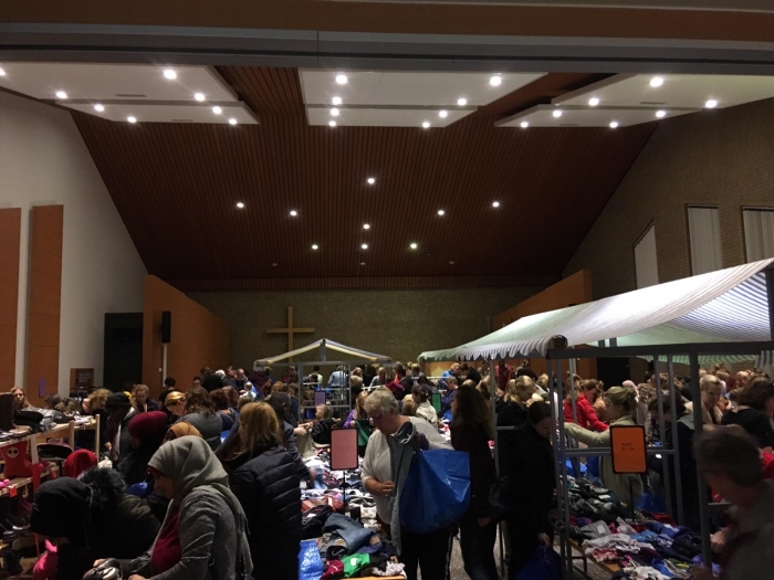 Kinderkledingbeurs in de Akker in Ede.