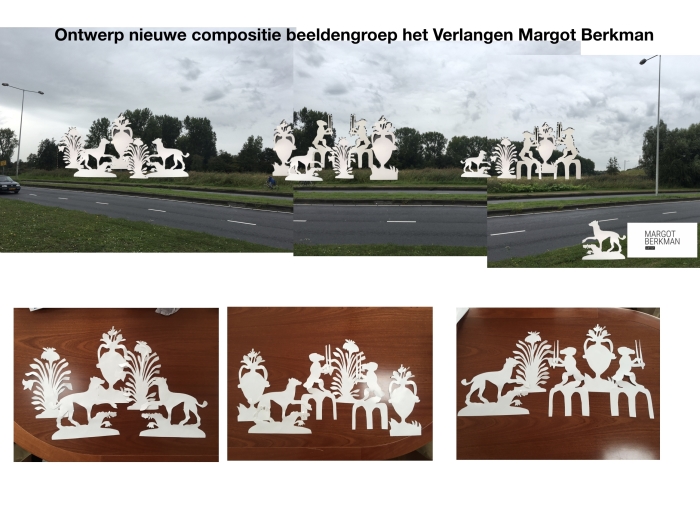 Nieuwe compositie beeldengroep het verlangen Duivendrecht Margot Berkman
