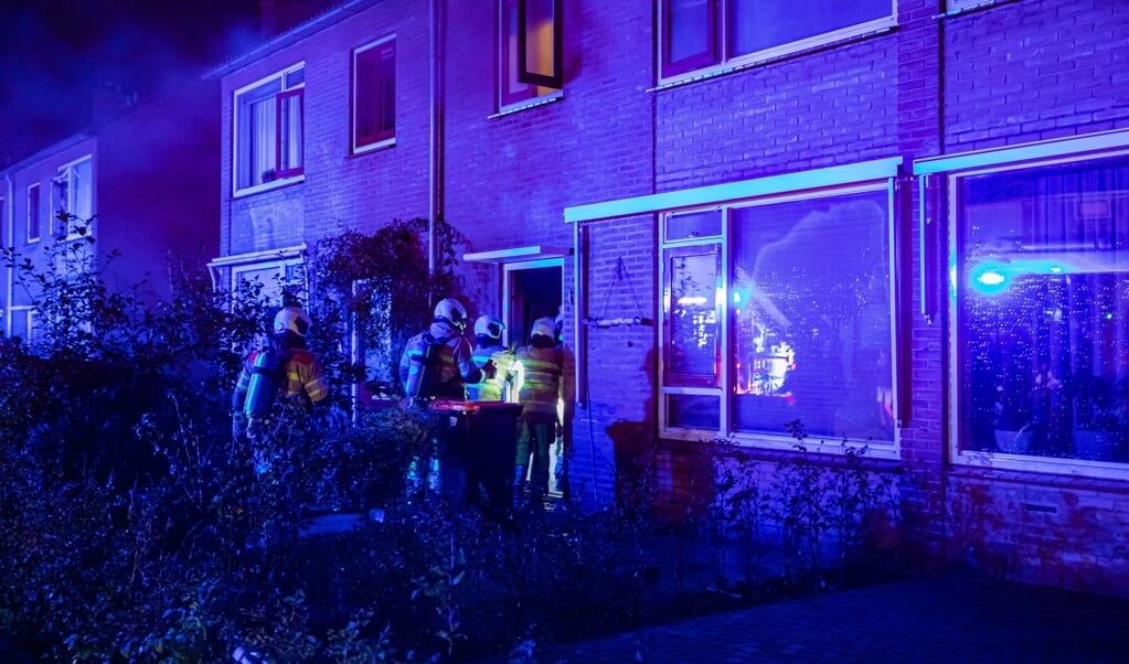 Om 2.05 uur werd er brand gemeld in een woning aan de Prof Kranenburglaan in Baarn.