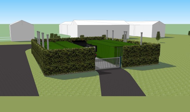 De 3D-tekening van de buurtwarmte-unit aan Groeperlaan.