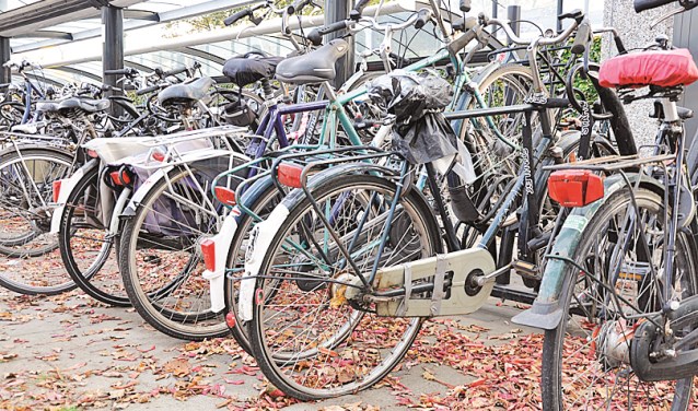 Fietsen geparkeerd op station Bunnik
