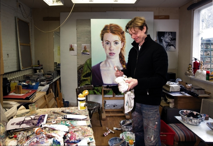 Herman Tjepkema in zijn atelier