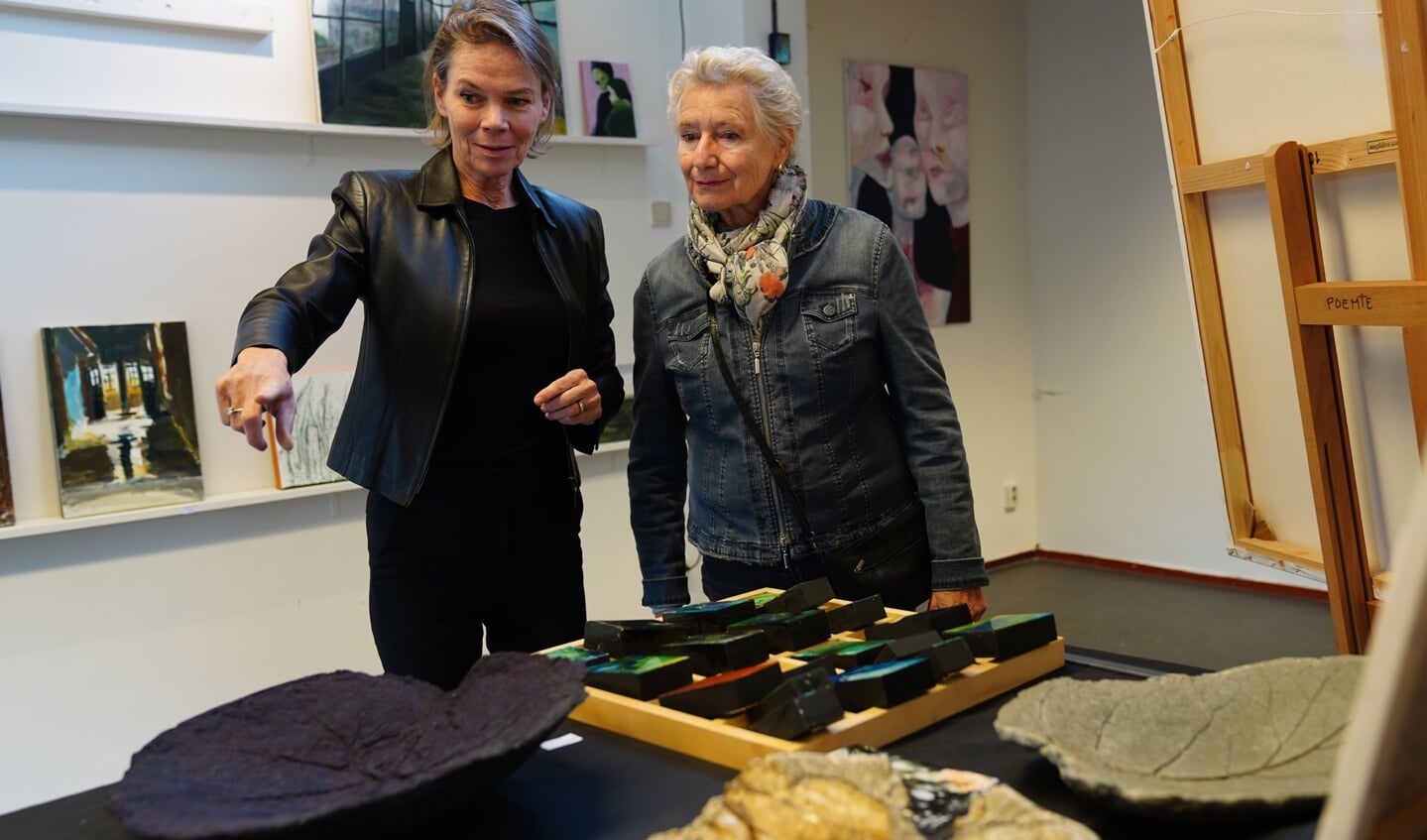 Kunst van Noor Geurts, Dorine Prins, Petra Ipenburg en anderen is te zien bij de atelierruimte bij Kringloop de Tulp in Ouderkerk aan de Amstel. 