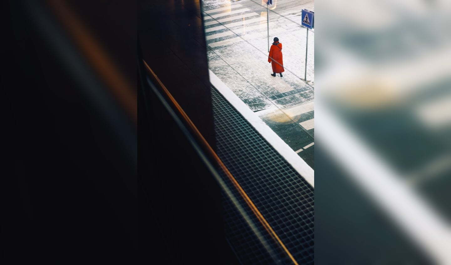 Woman in Red, Amsterdam Airport Schiphol.