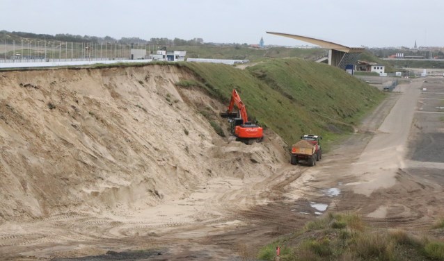 Het afgraven van de geluidswal