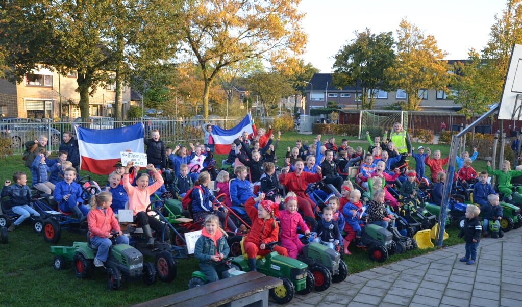 Aangekomen op het schoolplein