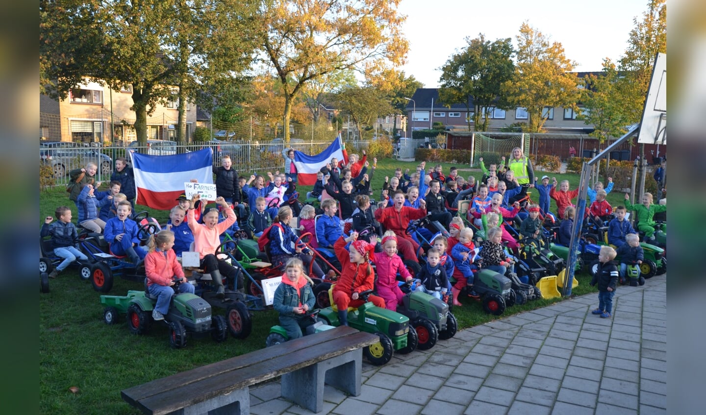 Aangekomen op het schoolplein