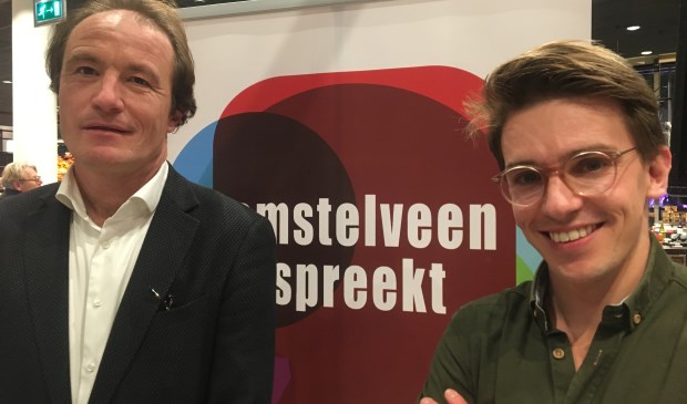 Stadsdominee Pieterse (links) en filosoof Gerko Tempelman