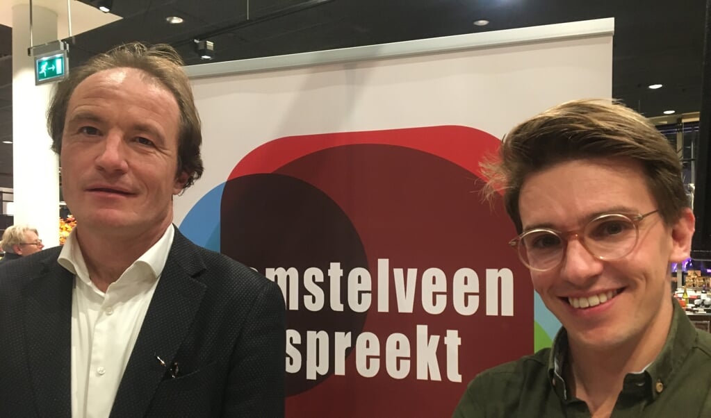 Stadsdominee Pieterse (links) en filosoof Gerko Tempelman